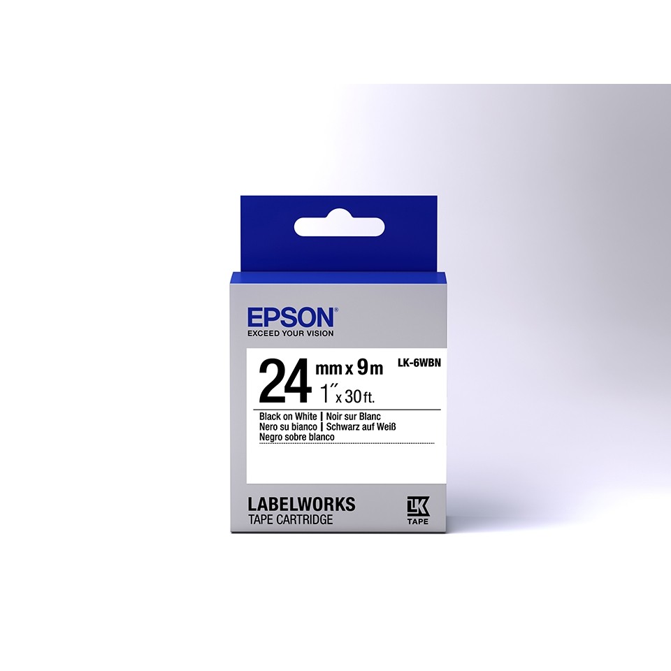 

Epson Label Tape LK6-WBN 24mm Black On White