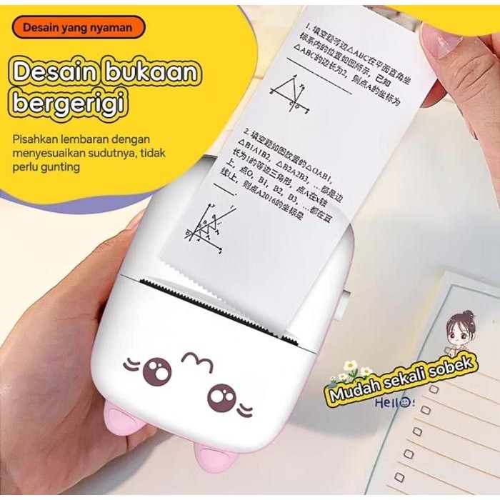 Mini Cute Thermal Printer Bluetooth Portable Label Printer Picture Foto Receipt Barcode Memo Printer