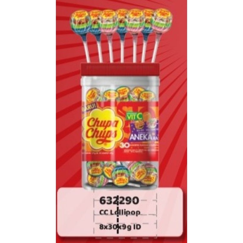 

Olivoliv Snack Chupa Chups Lollipop Isi 30 Pcs X9G Permen Toples Candy