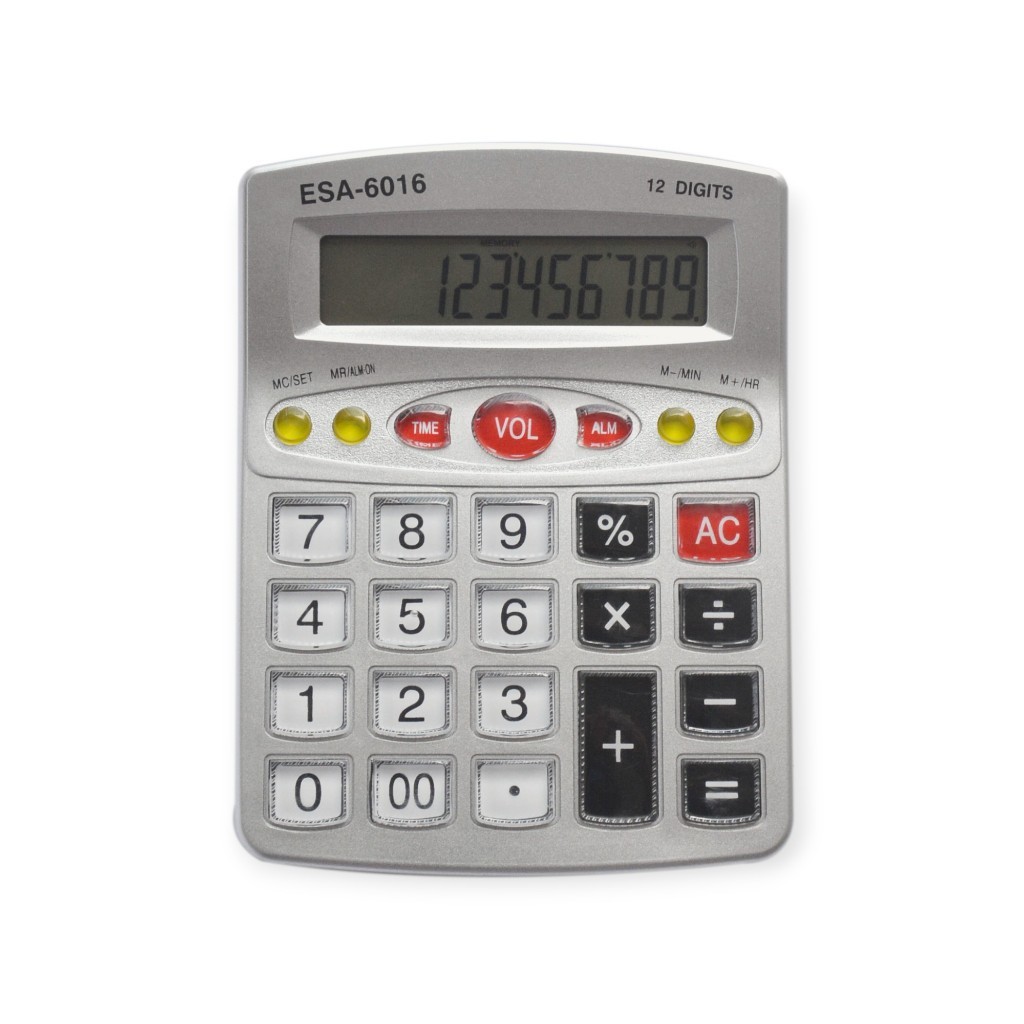 

ESA Kalkulator 12 Digits Talking Calculator Dengan Alarm Clock Dan Jam Penunjuk Waktu
