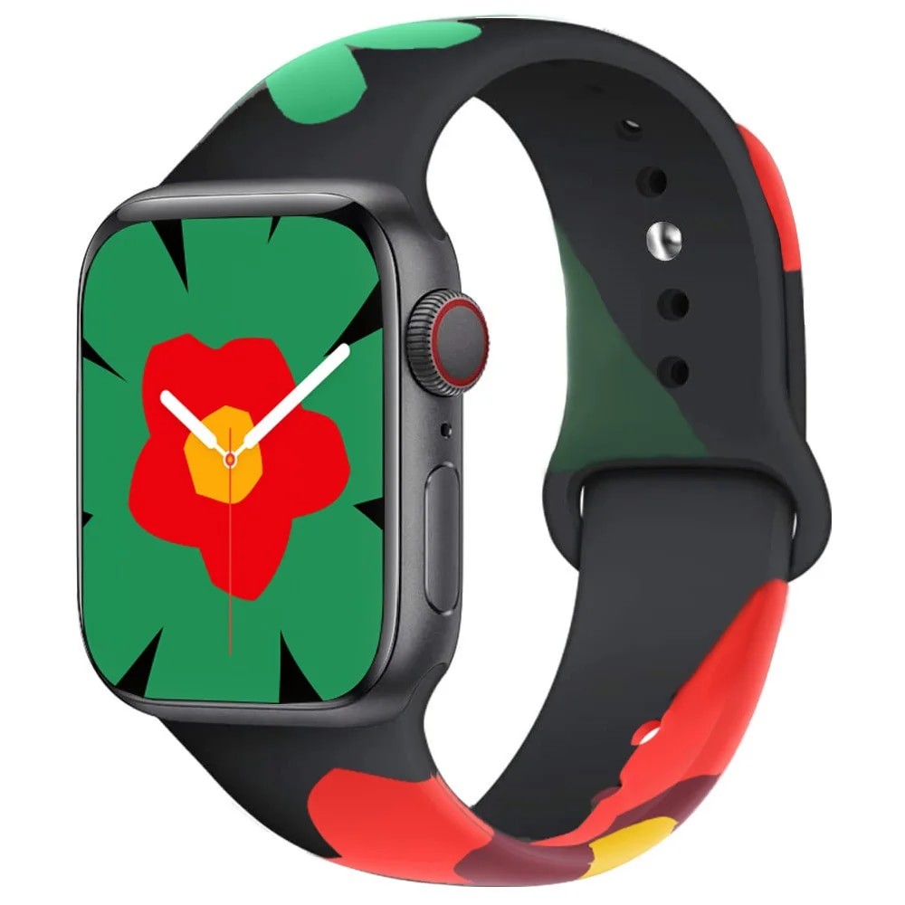Black Unity Sports Strap For Apple Wat  Bands Ultra2 49Mm 45 44 42 41 40 38 Soft Silicone