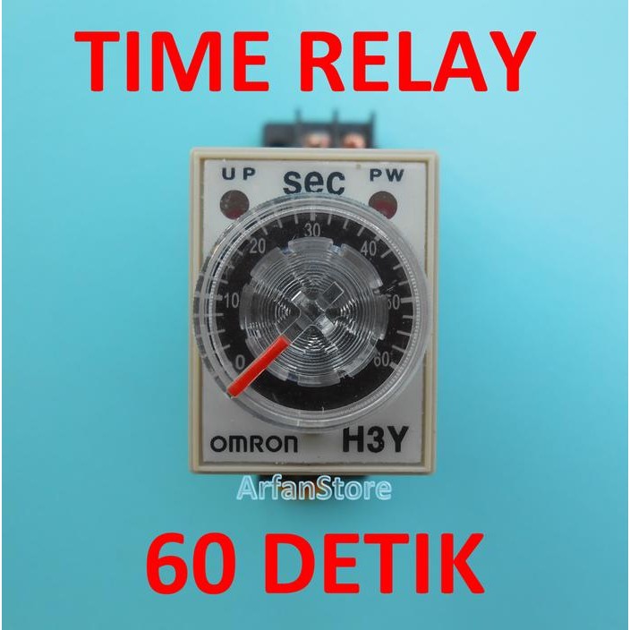 Tdr 60 Detik Time Delay Relay Timer Penunda Waktu Ac 220V H3Y-2 Omron