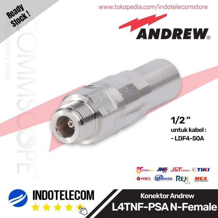 Konektor Andrew L4TNF-PSA Tipe N Female 1/2 in untuk Kabel LDF4-50A