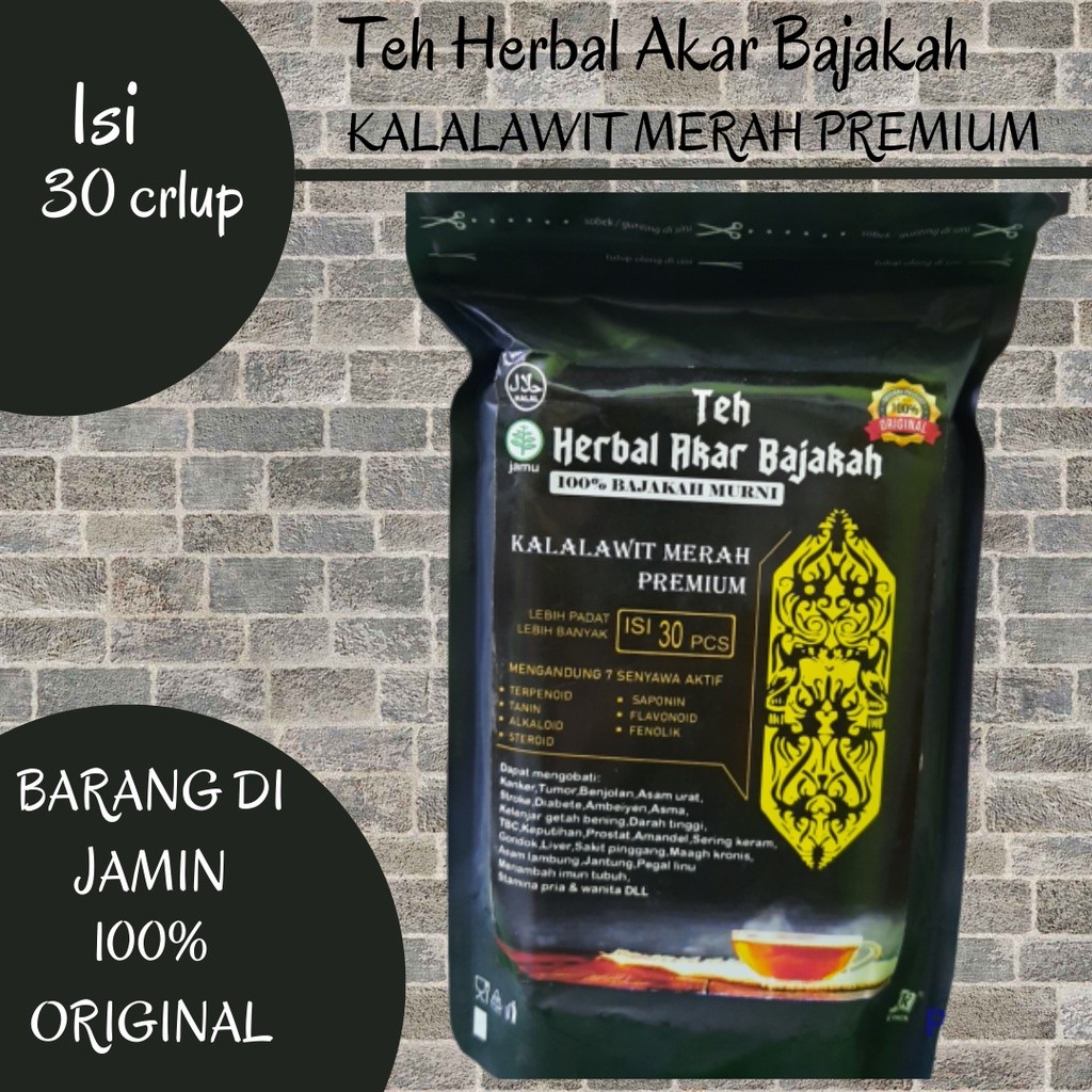 

Teh akar bajakah asli kalimantan original teh akar bajakah kalalawit merah super isi 30 celup
