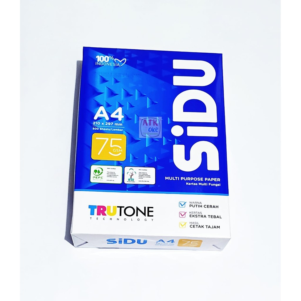 

Sidu Kertas HVS Putih A4 75gsm Tebal Tahan Lama