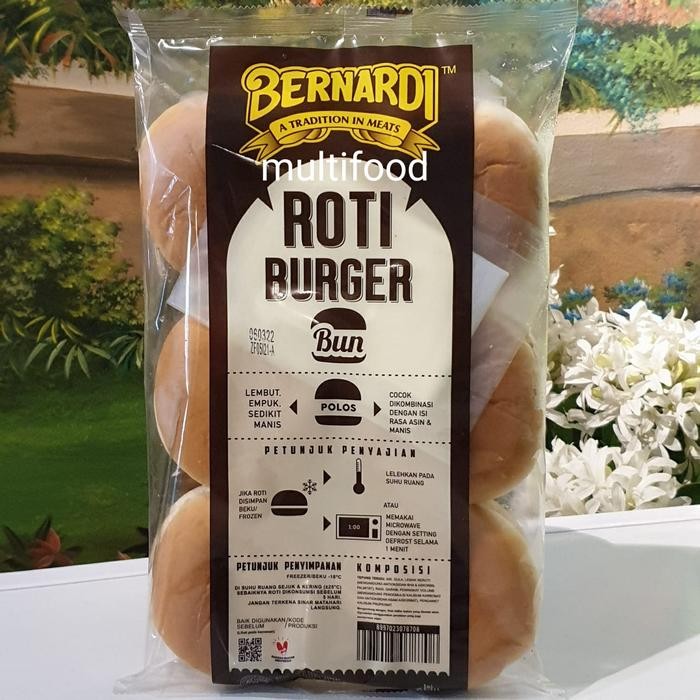 

JTTOP" ROTI BURGER POLOS BERNARDI / ROTI BURGER BUN BENARDI / ROTI FROZEN