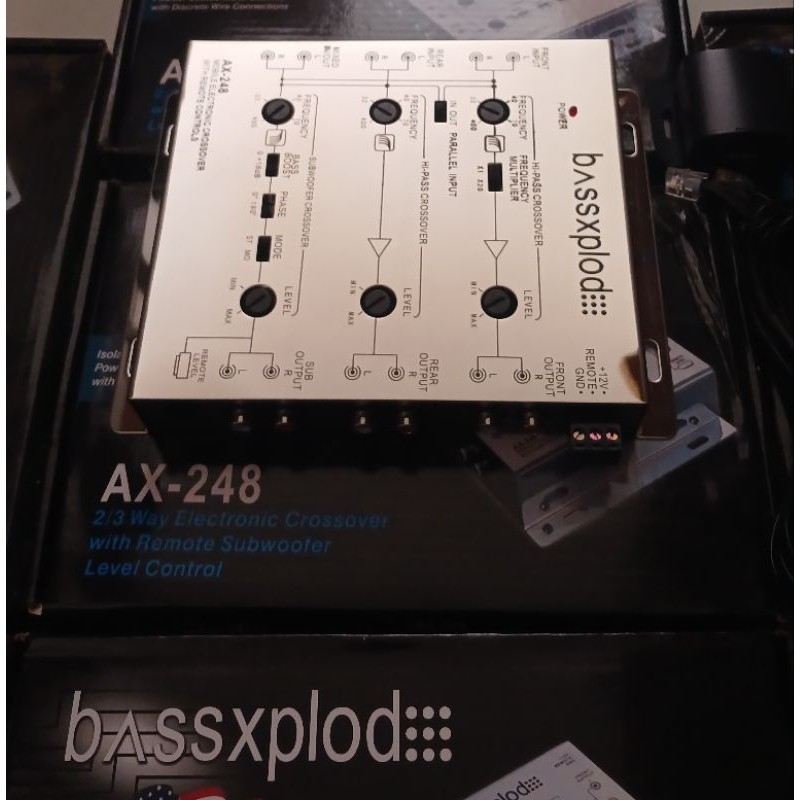 CROSOVER Aktif BASS XPLOD AX-248 3way Electric Whit Remote Subwoofer