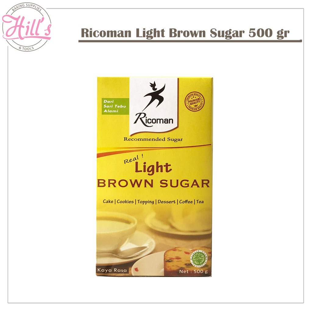 

RICOMAN LIGHT BROWN SUGAR 500gr / GULA TEBU COKLAT 500 gr