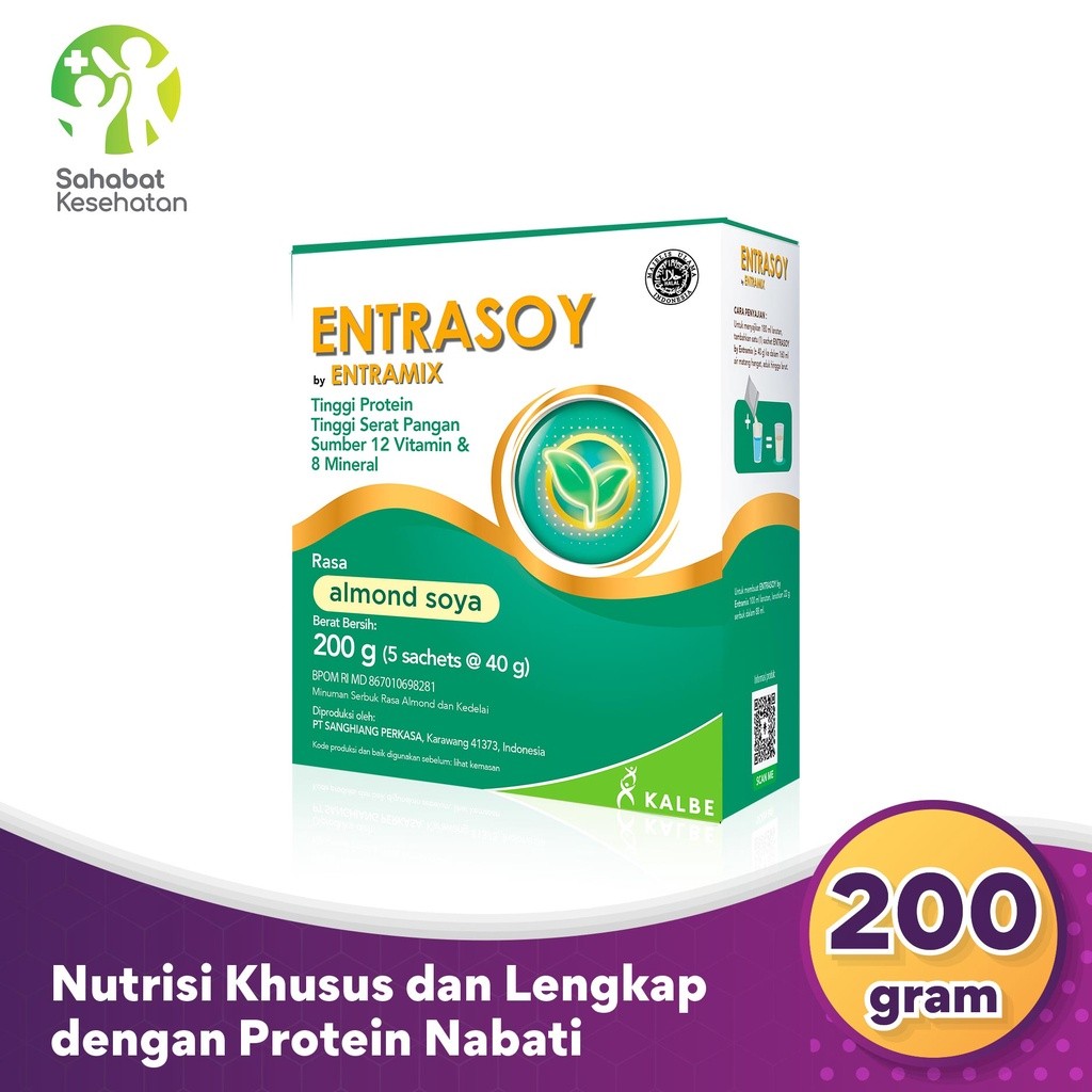 

ENTRASOY - NUTRISI KHUSUS DAN LENGKAP DENGAN PROTEIN NABATI BEST SELLER