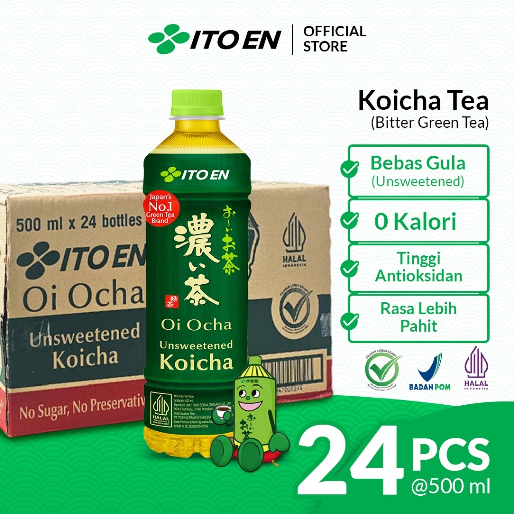 

ITO EN KOICHA GREEN TEA NO SUGAR 500ML 24 PCS - 1 BOX / 1 CTN / 1 DUS BEST SELLER