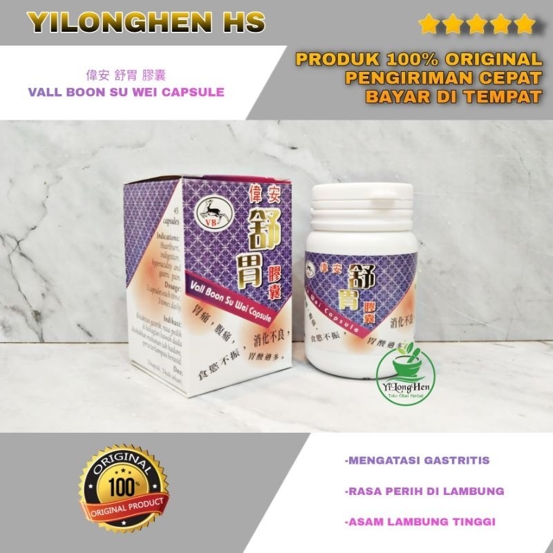 Vall Boon Su Wei Capsule Obat Lambung Kronis Maag Akut Nyeri Gastritis