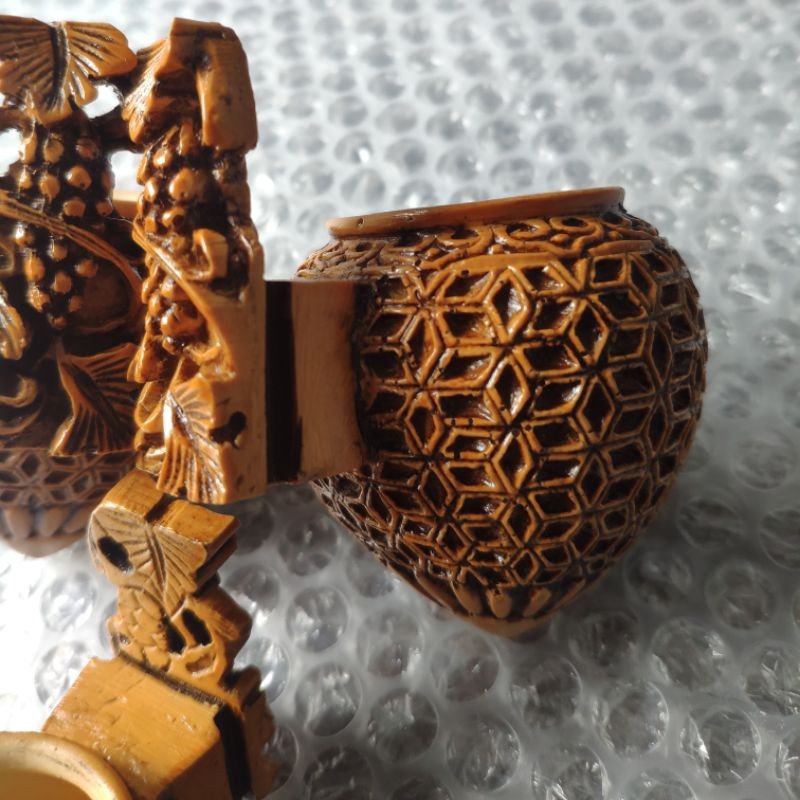 Cepuk Mangkok pakan burung Anis/murai dll Motif Anggur