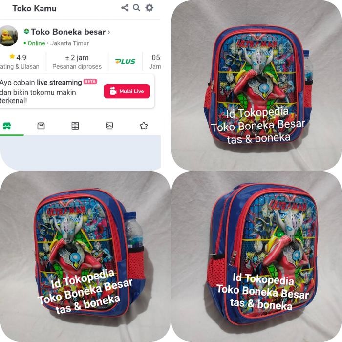 Tas sekolah anak laki ultraman sd tk