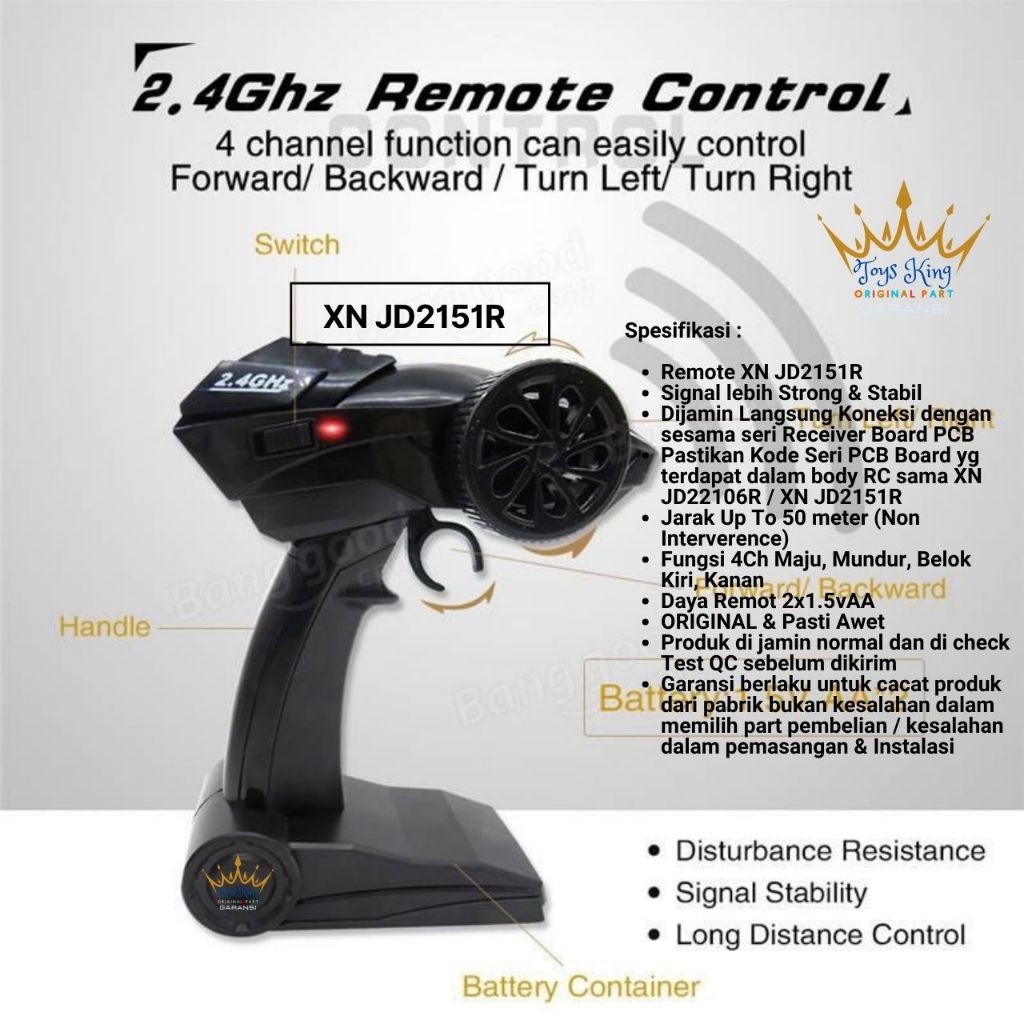 Universal Combo Remote 2.4Gh Transmitter Receiver XN JD22106R / XN JD2151R Board / Modul PCB 4Ch