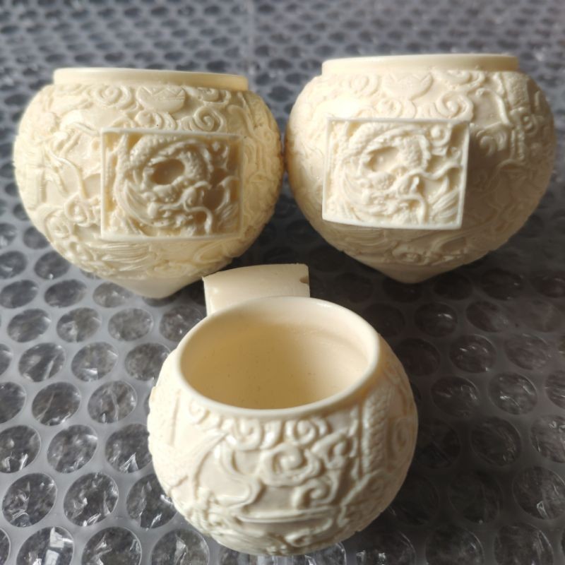 Cepuk mangkok pakan burung Anis/Murai dll motif Naga