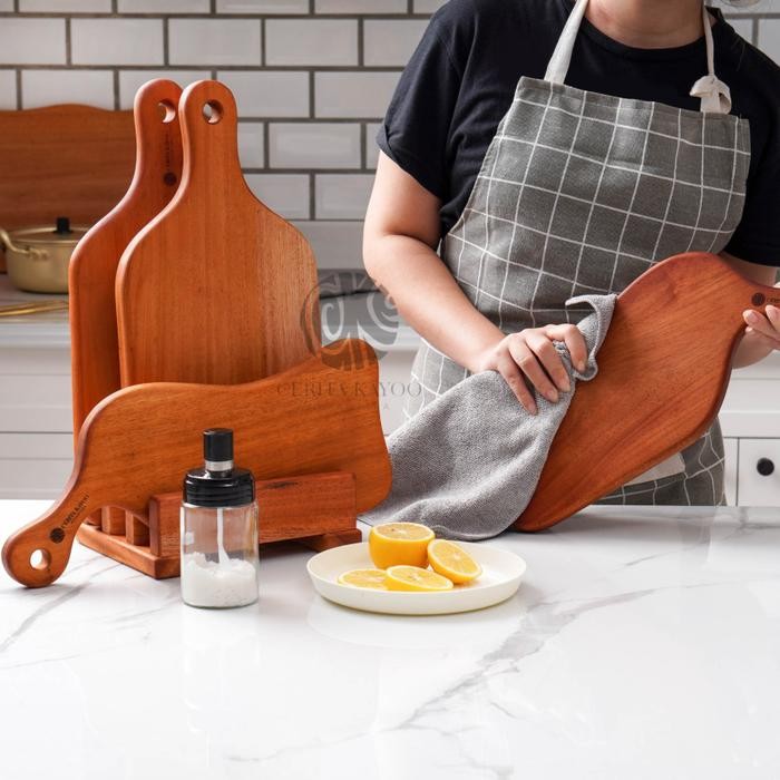 Rak Holder Penyimpanan Kayu Rak Dapur Kayu Rak Talenan Kayu