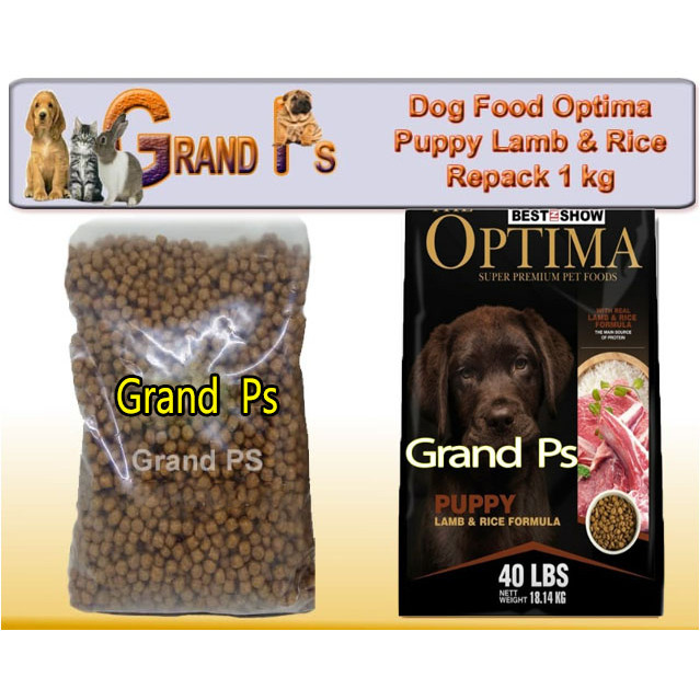 Dog Food Optima Puppy Lamb kemasan repack polos 1 kg