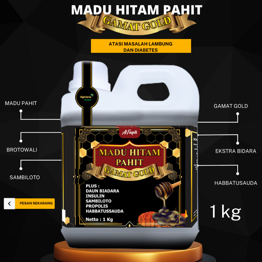 

madu hitam pahit gamat gold 1 kg al faqih