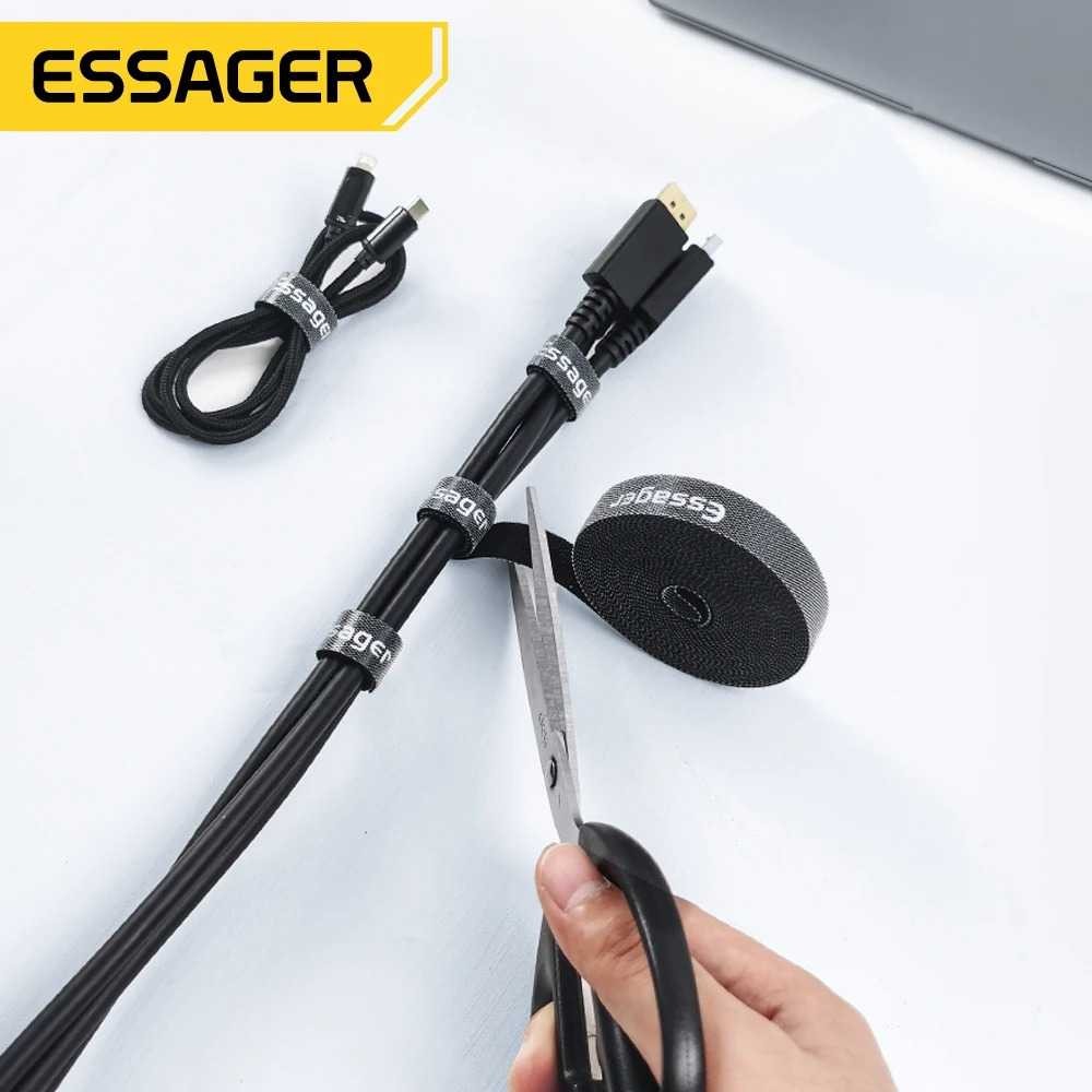 

ESSAGER Pengikat Kabel Velcro Strap Organizer Wire Winder Tearable 1M - EXD-LX01