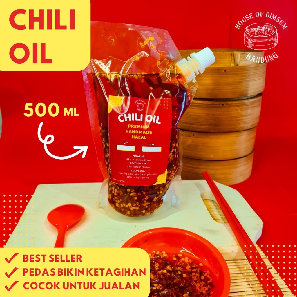 

Chili Oil Minyak Cabai Premium 500ml Pedas