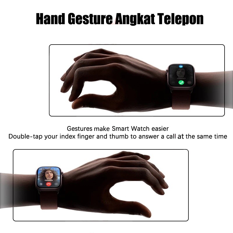 100% OriginalSamsung Watch 10 Pro Max Smart Watch 2.3 Inci Layar Sentuh SmartWatch Wanita Pria IP68