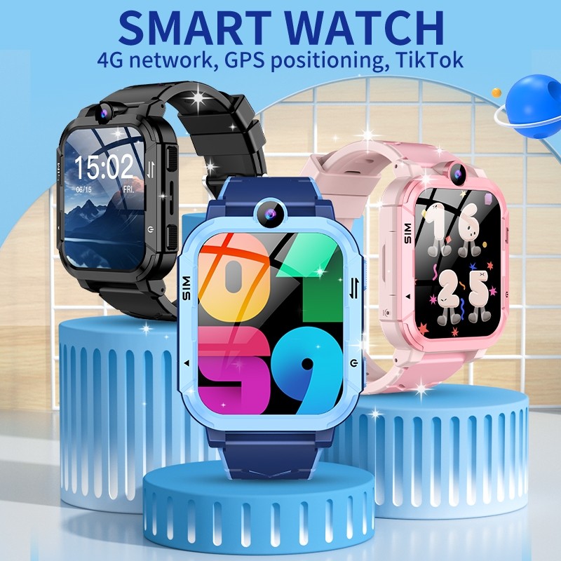 Grownado Jam tangan Smartwatch 4G anak Anti Air IP68 Jam tangan anak 4G Video call telepon anak Gps