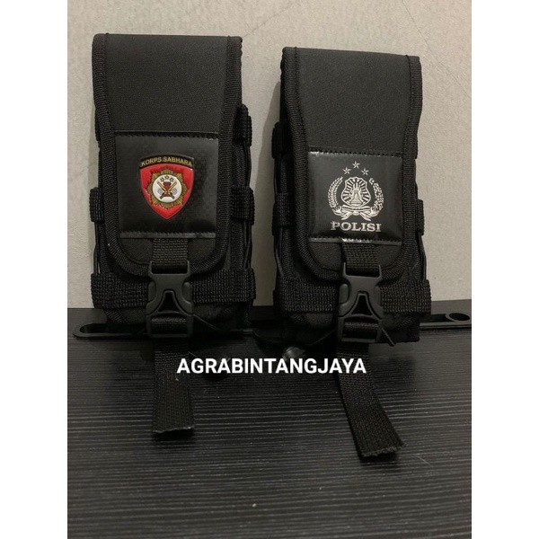 SARUNG HP POLISI SARUNG HP KORPS SABHARA TERBARU TEMPAT HANDPHONE PINGGANG LOGO SABHARA DAN POLISI