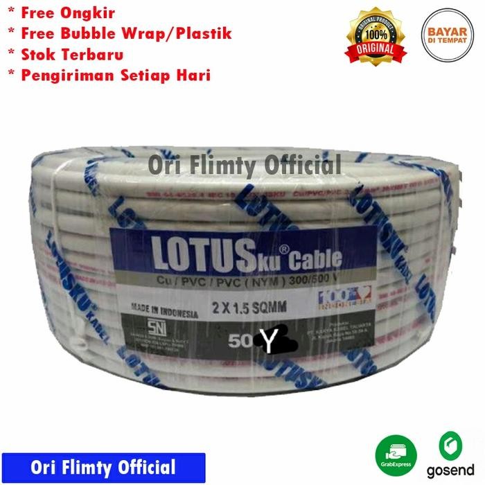 Kabel Nym Tembaga Asli Lotus 3 X 2.5 Putih
