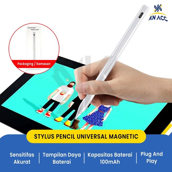[KN ACC] STYLUS PEN / PENCIL HP SMARTPHONE MAGNETIC UNIVERSAL FOR IPAD / HUAWEI PAD / IOS / ANDROID