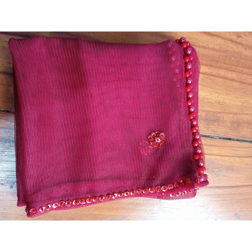 Slayer Pengantin IBU BESAN MAROON / Hijab Pengantin / Veil Pengantin / Veil Pengantin Hijab /