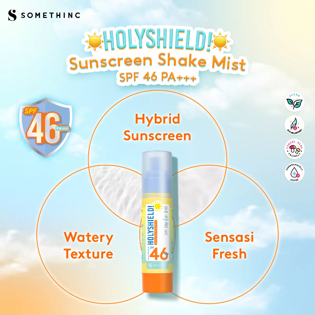 Somethinc Holyshield  Sunscreen Shake Mist Spf 46 Pa++++ 50Ml (Tutup Biru Spray) (C0D)