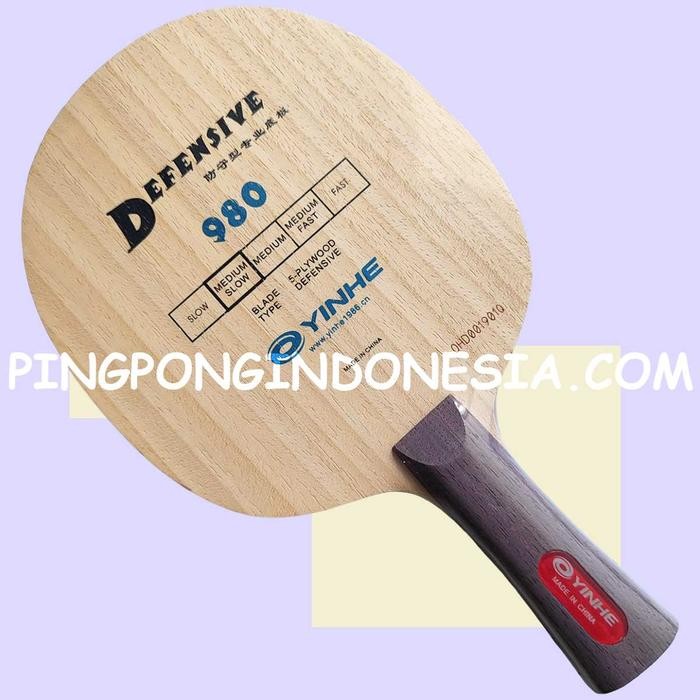 PREMIUM Yinhe 980 Defensive - FL - Blade Kayu Pingpong Tenis Meja Bat Bet