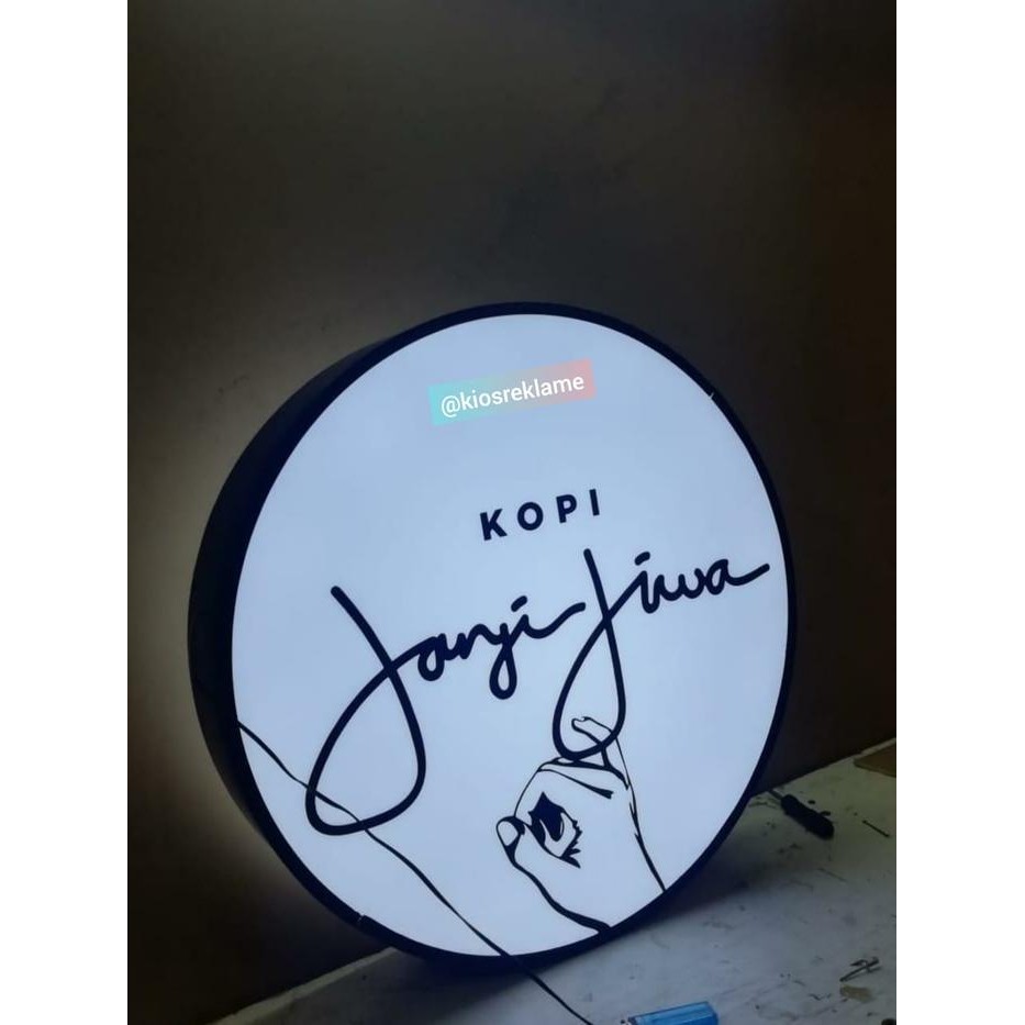 Terlaris Neon Box Bulat Diameter 60Cm