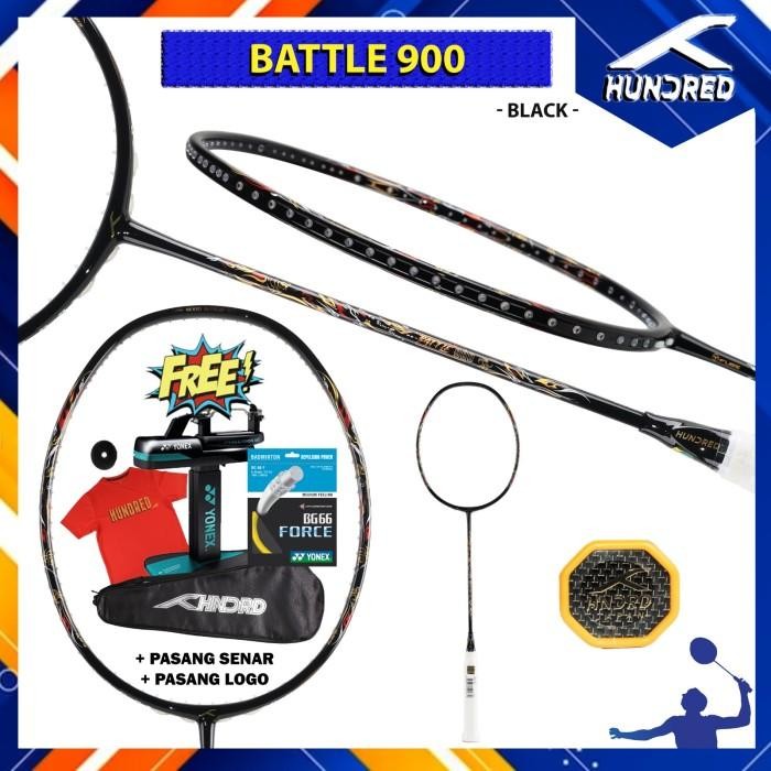 PREMIUM Raket Hundred Original HUNDRED BATTLE 900 Black
