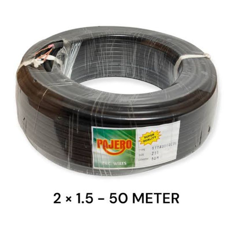 KABEL LISTRIK Serabut 2x1.5 50M / Kabel Listrik HYO 2x1.5 50M Pajero / Kabel Listrik Serabut SNI