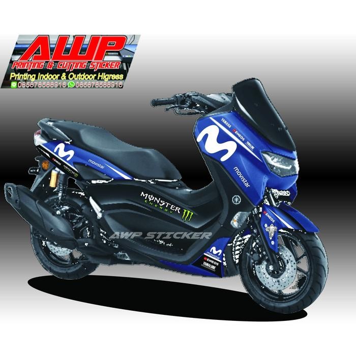 PREMIUM Striping Sticker Stiker Yamaha All New Nmax 2020 Movistar