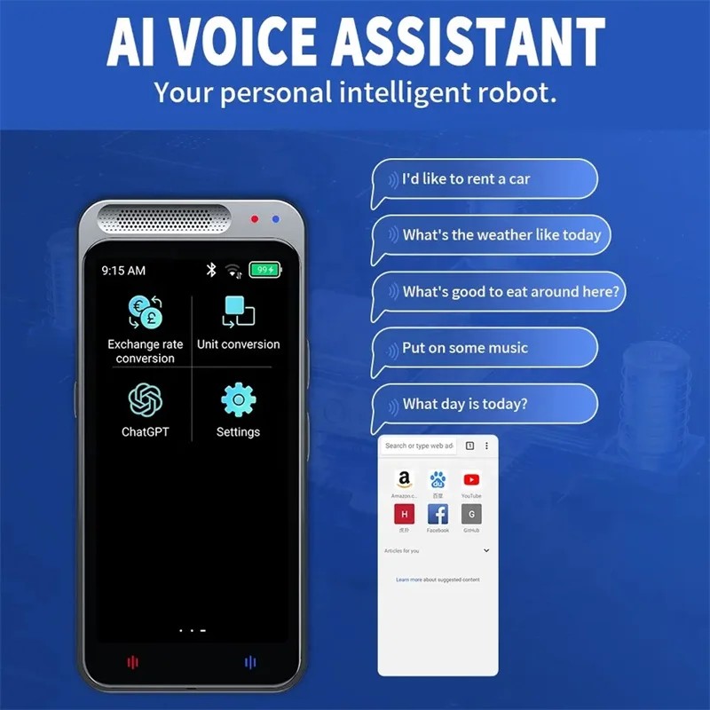 Translato Z6Portable Translator Wifi Bluetooth 138 Language Smart Offline Real Time Smart AI Voice T