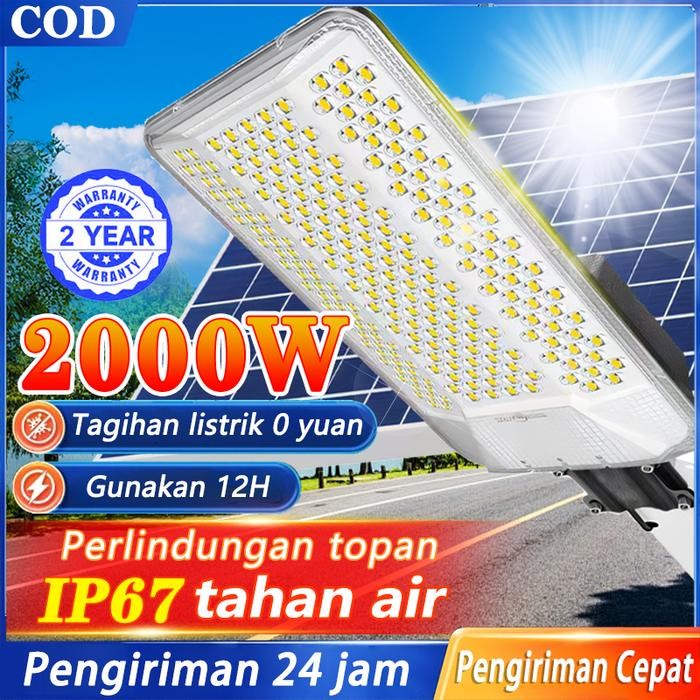 Lampu Jalan Tenaga Surya Lampu Rumah Tangga Luar Ruangan IP66 tahan air lampu tenaga surya otomatis