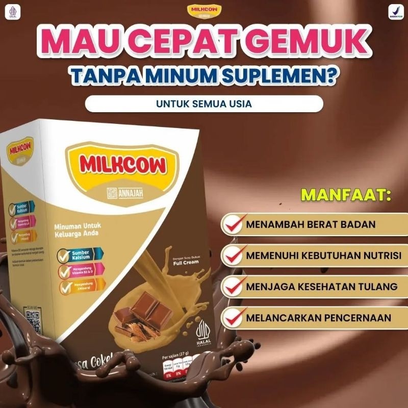 

Milkcow Susu Bubuk Susu Penggemuk Anak Dan Dewasa 500GR RASA COKLAT ( PROMO )