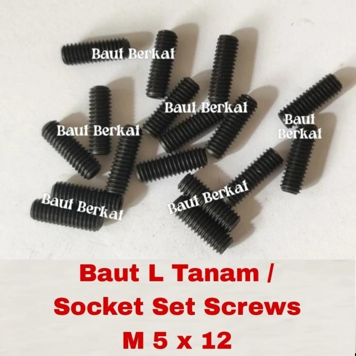 isi 1.000 pcs baut tanam 5x12 baut tanam m5 x 12 L-set baja m5x12