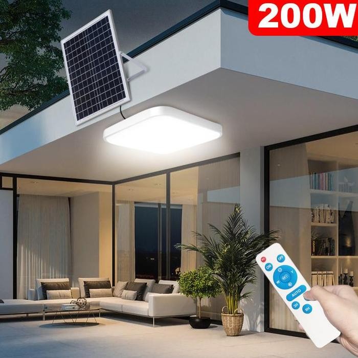 ADA STOK Solar Ceiling Lampu 1000W Lampu tenaga surya Lampu plafon minimalis led indoor panel surya