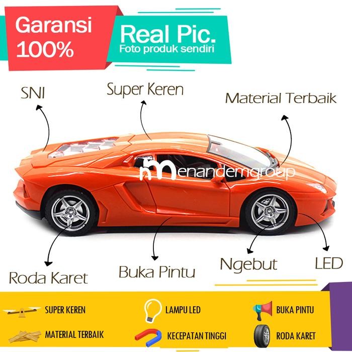 Mainan Mobil Remot Kontrol Rc Sedan Balap Buka Pintu Lampu Led
