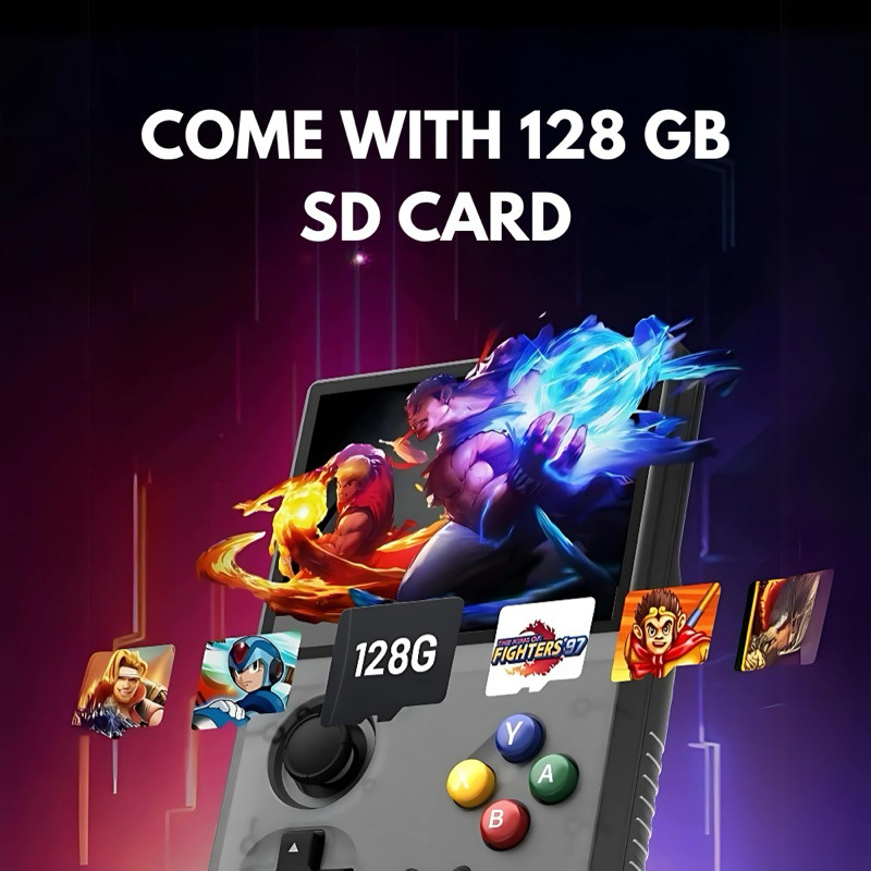 YOJI Emulac plus 128gb game emulator premium IPS Screen PSP NS PS1 NES SNES MEGADRIVE GBA Arcade