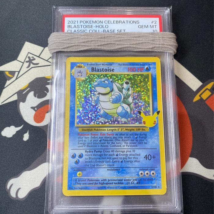 PSA 10 Blastoise Holo Kartu Pokemon TCG EN SWSH Celebrations 25th Anniv Classic Collection Base Set