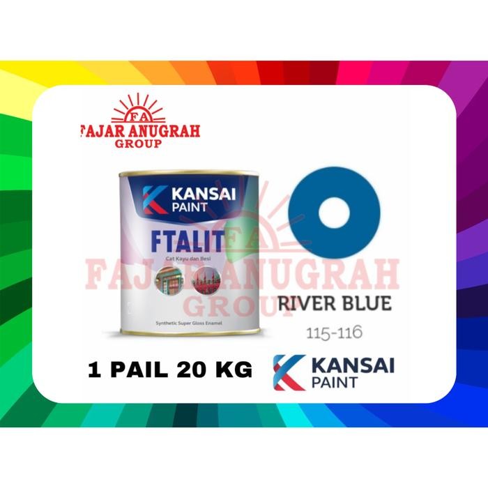 Kansai Ftalit Gloss river blue 115-116 Cat Kayu dan Besi 20 Kg
