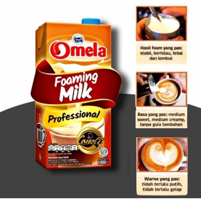 

susu uht omela foaming milk 1 liter professional 1L
