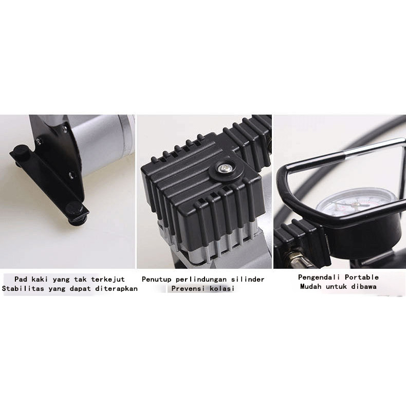 12v silinder multi-fungsi tekanan tinggi untuk mobil Kompresor Angin Mini Elektrik / Pompa Ban Mobil
