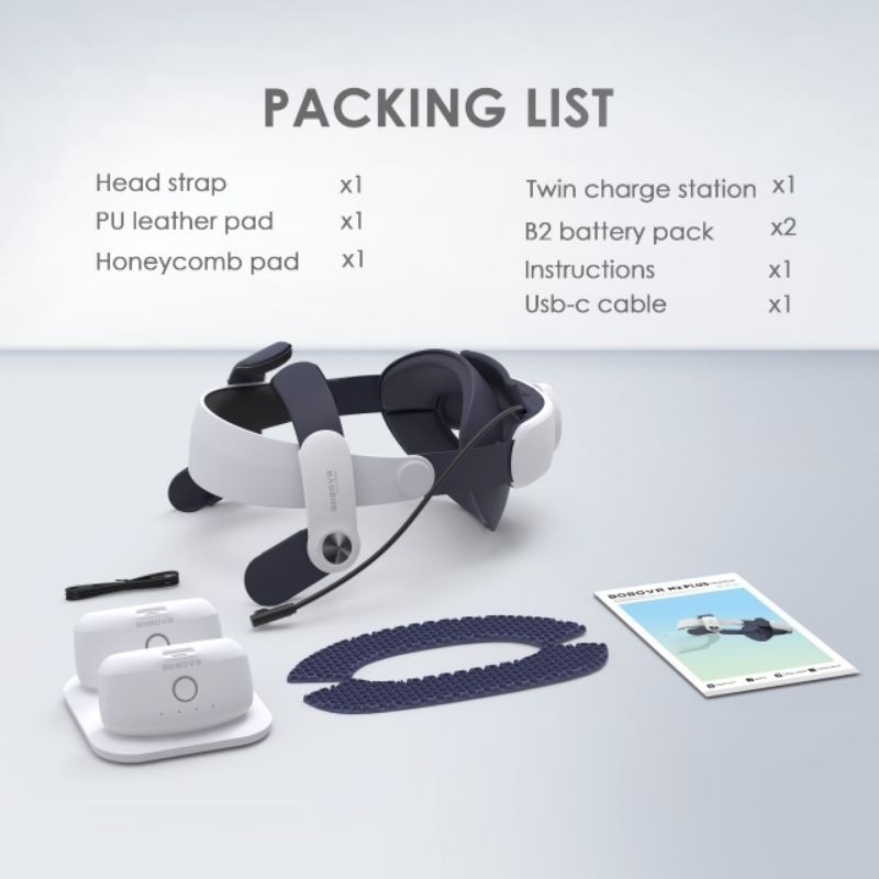 BOBOVR M2 Pro Quest 2 M2 Plus strap plus battery 5200 mah