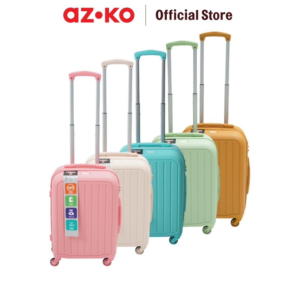 AZKO Supercase 24 Inci Pudding Koper Abs Tsa Lock - Pink Strawberry