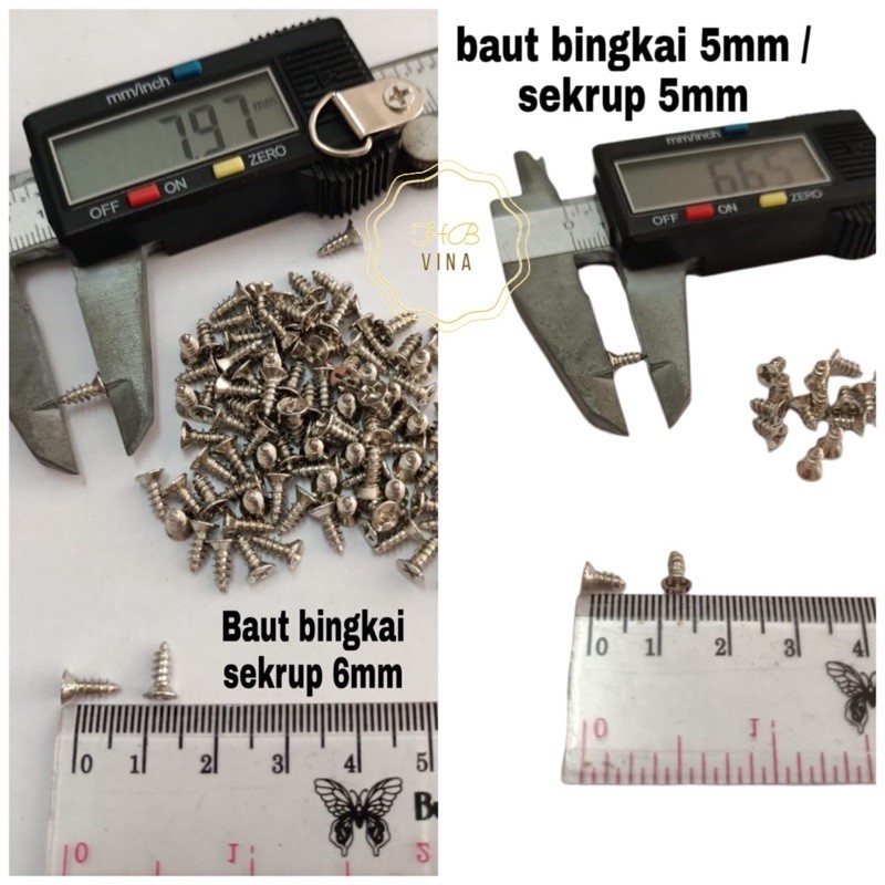 baut bingkai sekrup 5mm / baut sekrup bingkai 6mm / 2000pcs